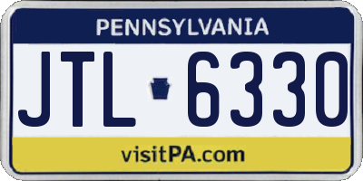 PA license plate JTL6330
