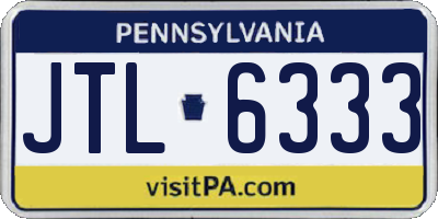 PA license plate JTL6333