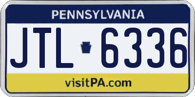 PA license plate JTL6336