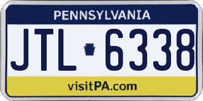 PA license plate JTL6338