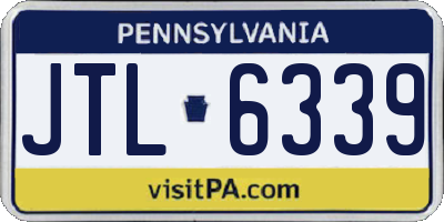 PA license plate JTL6339