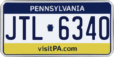 PA license plate JTL6340