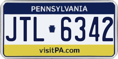 PA license plate JTL6342