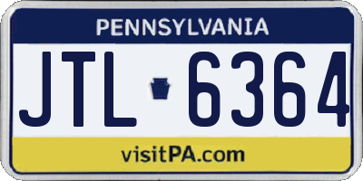PA license plate JTL6364