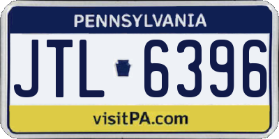 PA license plate JTL6396
