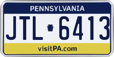 PA license plate JTL6413