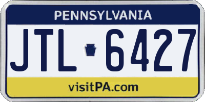 PA license plate JTL6427