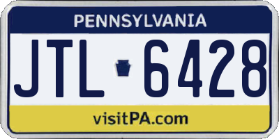 PA license plate JTL6428