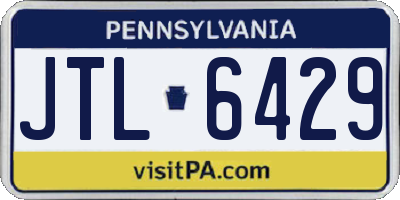 PA license plate JTL6429