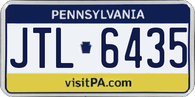 PA license plate JTL6435