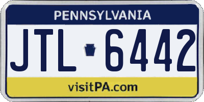 PA license plate JTL6442