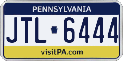 PA license plate JTL6444
