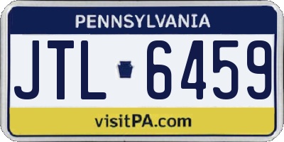 PA license plate JTL6459