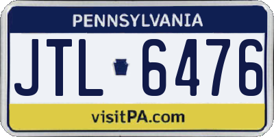 PA license plate JTL6476