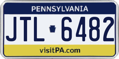 PA license plate JTL6482