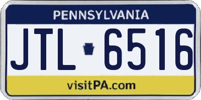 PA license plate JTL6516