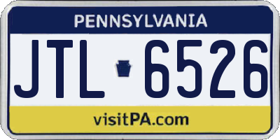 PA license plate JTL6526