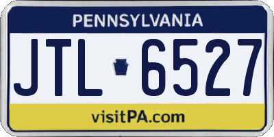 PA license plate JTL6527