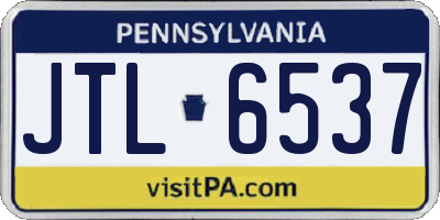 PA license plate JTL6537