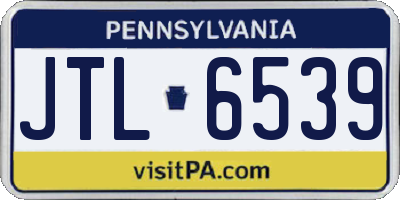 PA license plate JTL6539