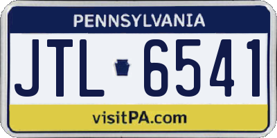 PA license plate JTL6541