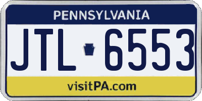 PA license plate JTL6553