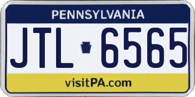 PA license plate JTL6565