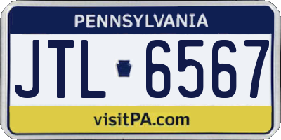 PA license plate JTL6567