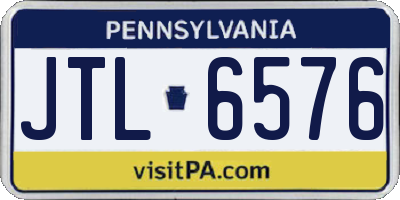 PA license plate JTL6576