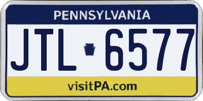 PA license plate JTL6577