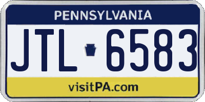 PA license plate JTL6583