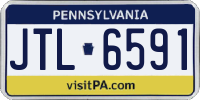 PA license plate JTL6591