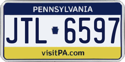 PA license plate JTL6597