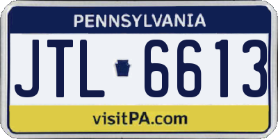 PA license plate JTL6613
