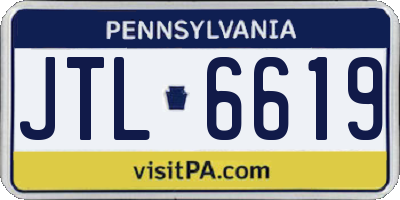 PA license plate JTL6619