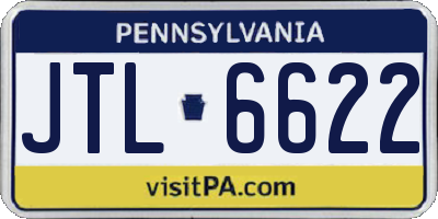 PA license plate JTL6622