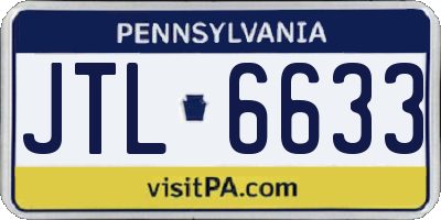 PA license plate JTL6633