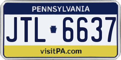PA license plate JTL6637