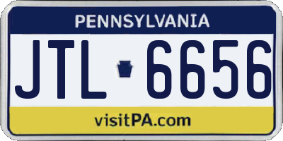 PA license plate JTL6656