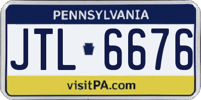 PA license plate JTL6676