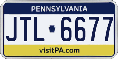 PA license plate JTL6677