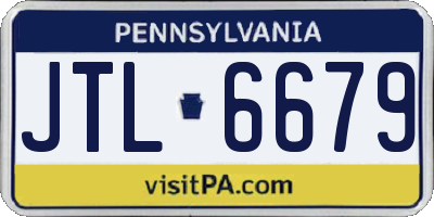 PA license plate JTL6679