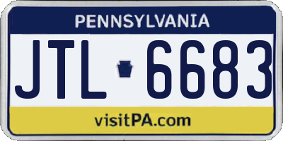 PA license plate JTL6683