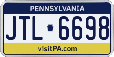 PA license plate JTL6698