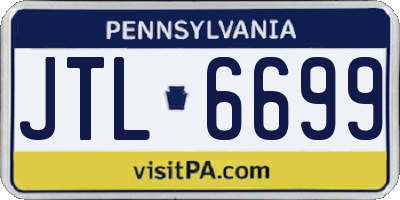 PA license plate JTL6699