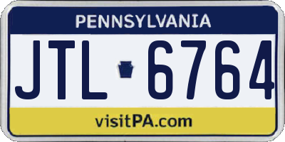 PA license plate JTL6764
