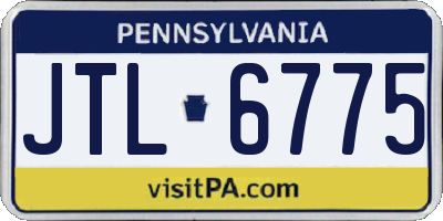 PA license plate JTL6775