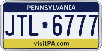 PA license plate JTL6777