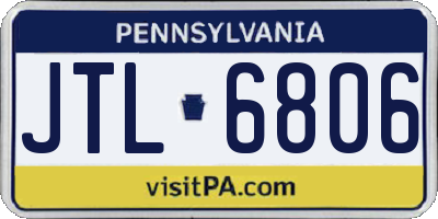 PA license plate JTL6806