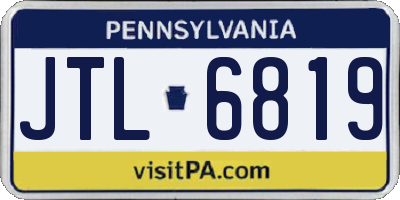 PA license plate JTL6819